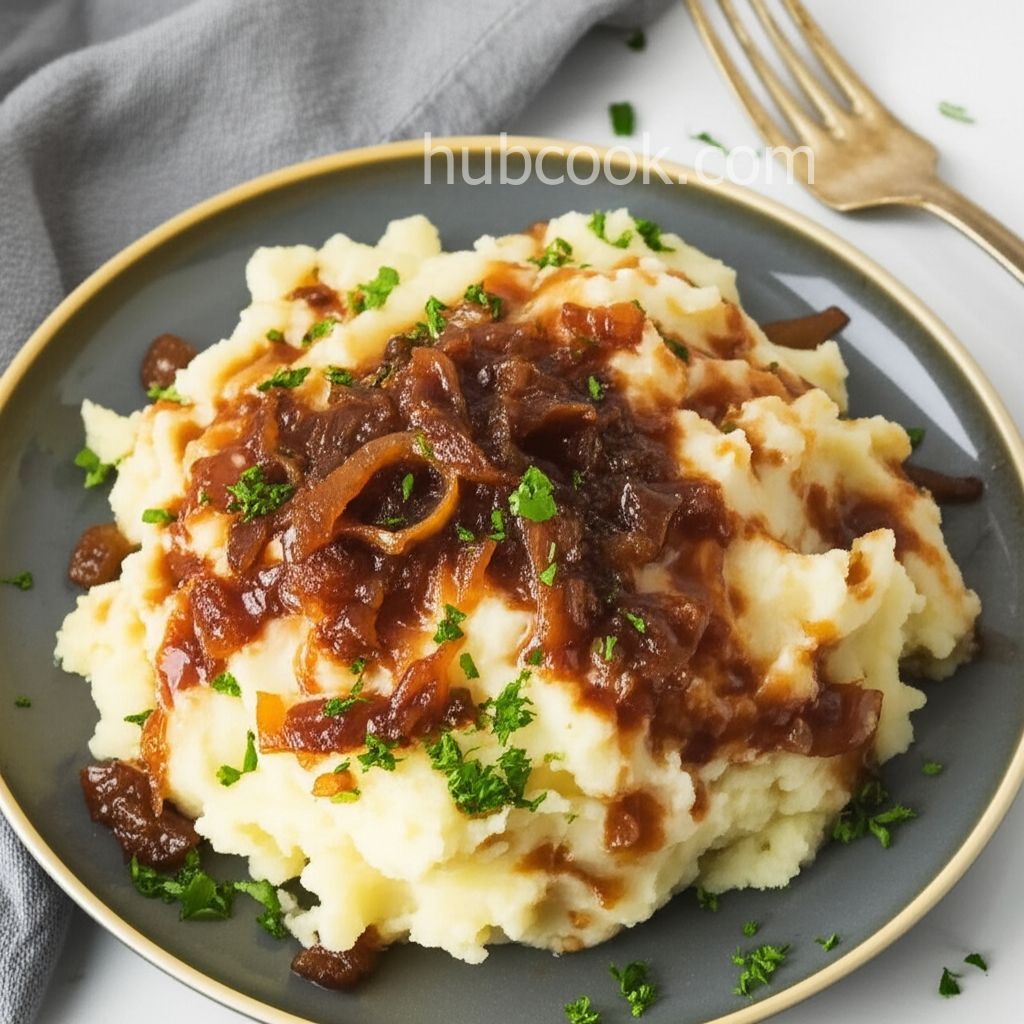 Mashed Potatoes with Caramelized Onions