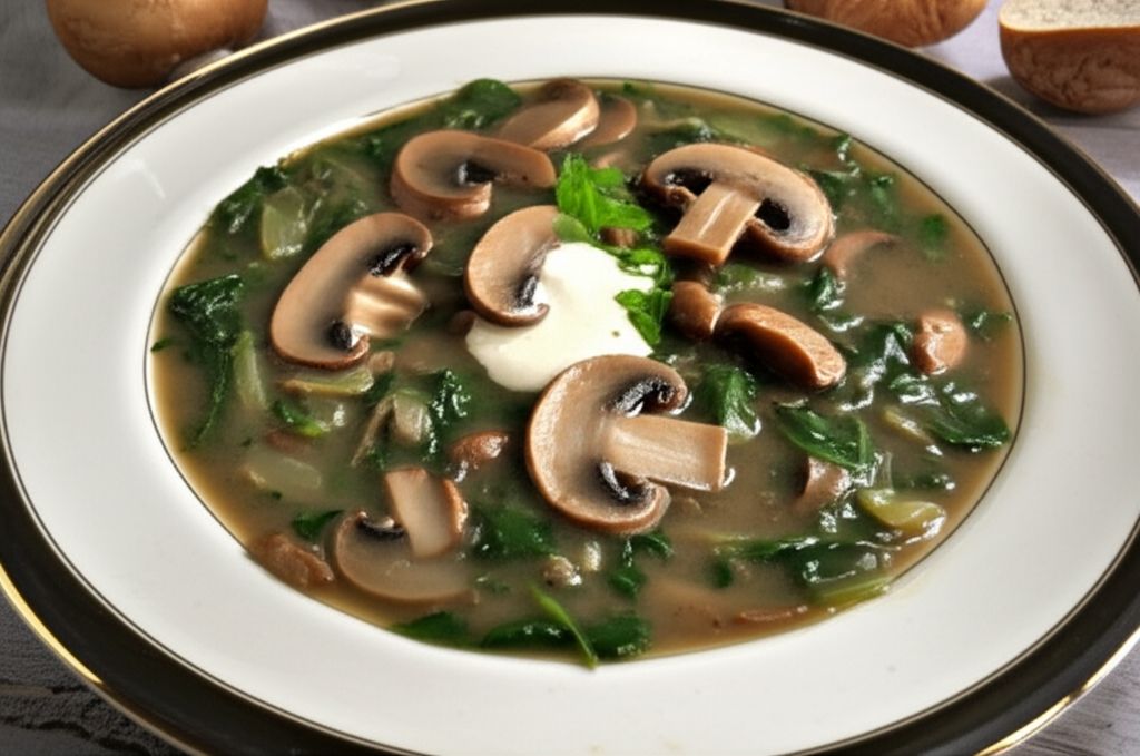 Mushroom Spinach Soup