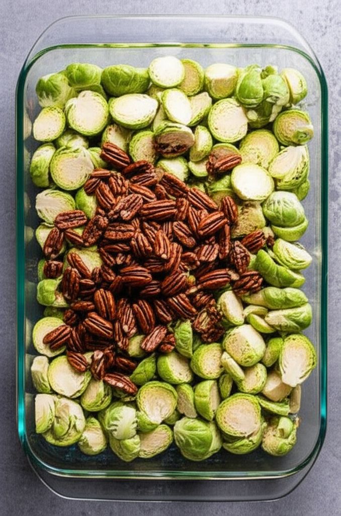 Pancetta Brussels Sprouts with Caramelized Pecans