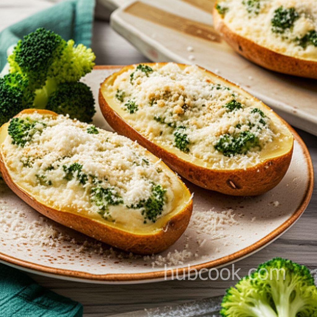 Parmesan and Broccoli Stuffed Potatoes