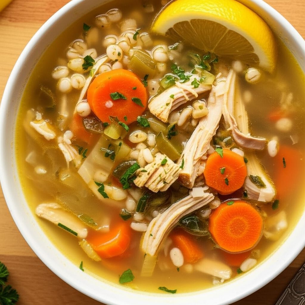 Quick Easy Chicken Barley Soup