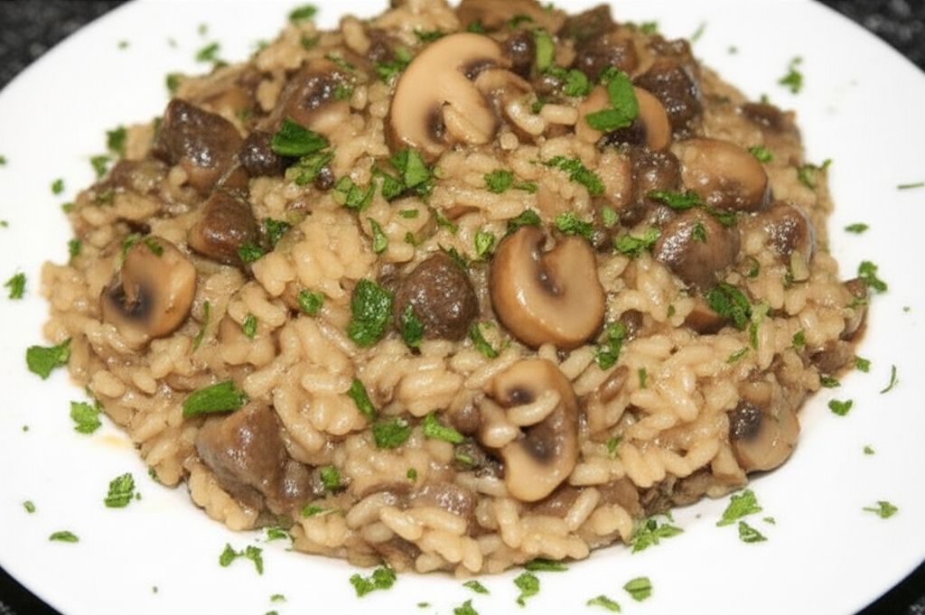 Risotto ai Funghi Porcini in Pentola a Pressione (Porcini Mushroom Risotto)