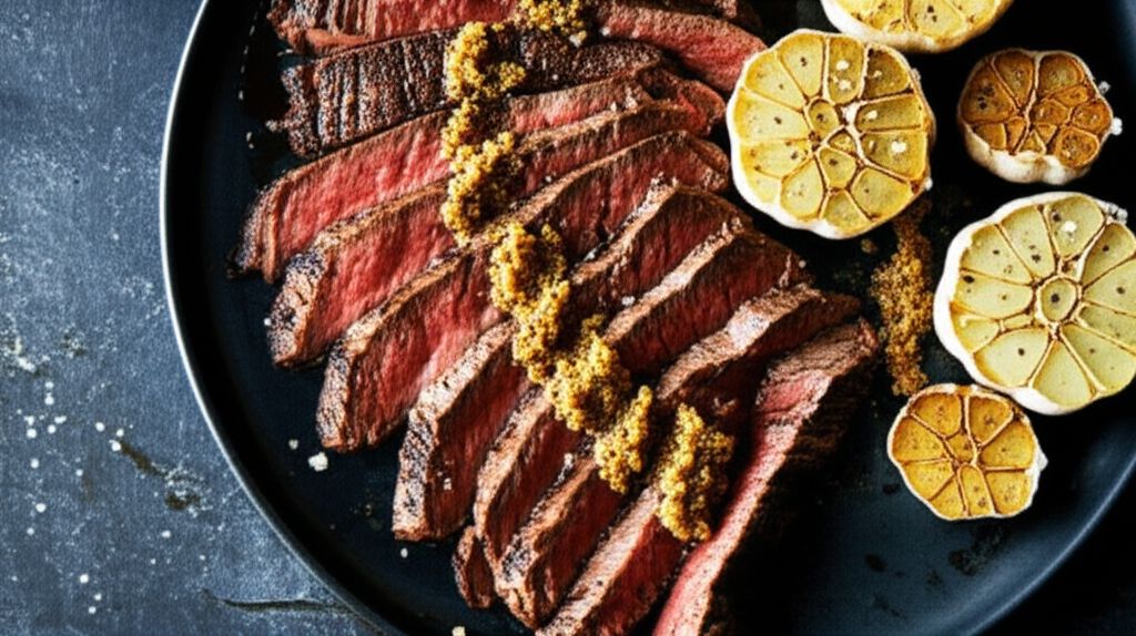 Roasted Garlic Flat Iron Steak
