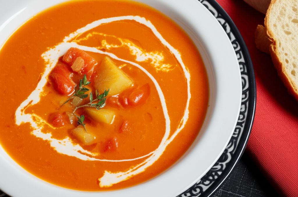 Roasted Red Pepper and Potato Soup