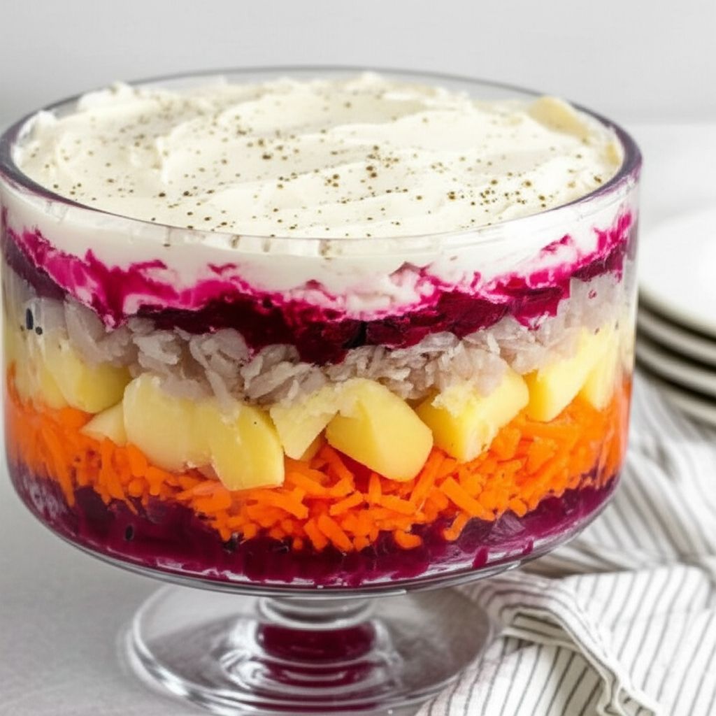 Russian Beet Salad with Herring