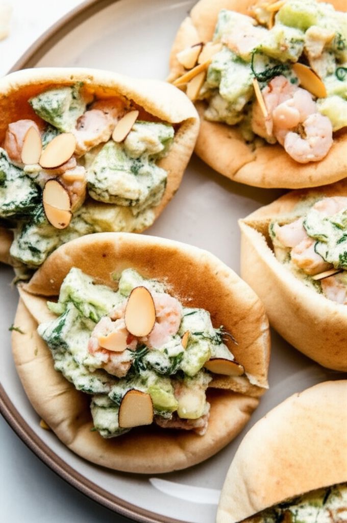 Shrimp and Avocado Tzatziki Pockets