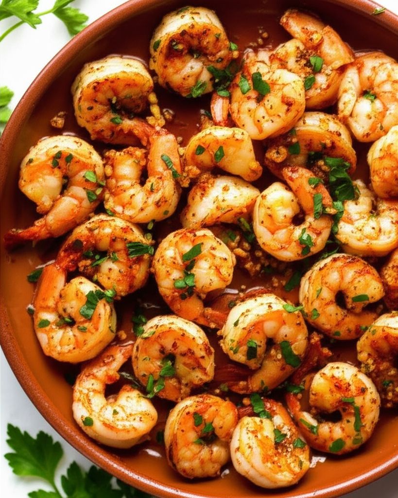 Sizzling Sherry Shrimp with Garlic