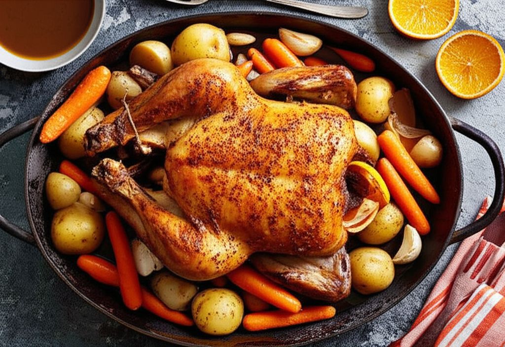 Slow Drunk Roasted Chicken