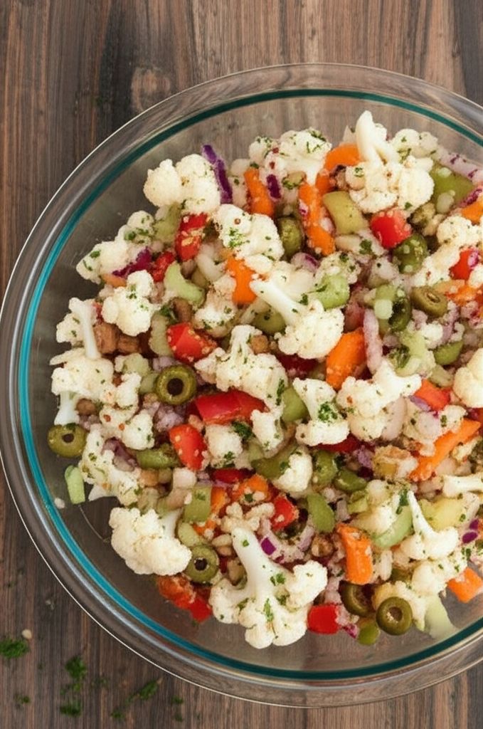 Spicy Marinated Cauliflower Salad