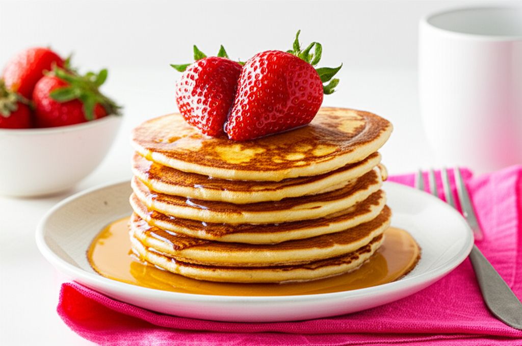 Strawberry Vanilla Pancakes