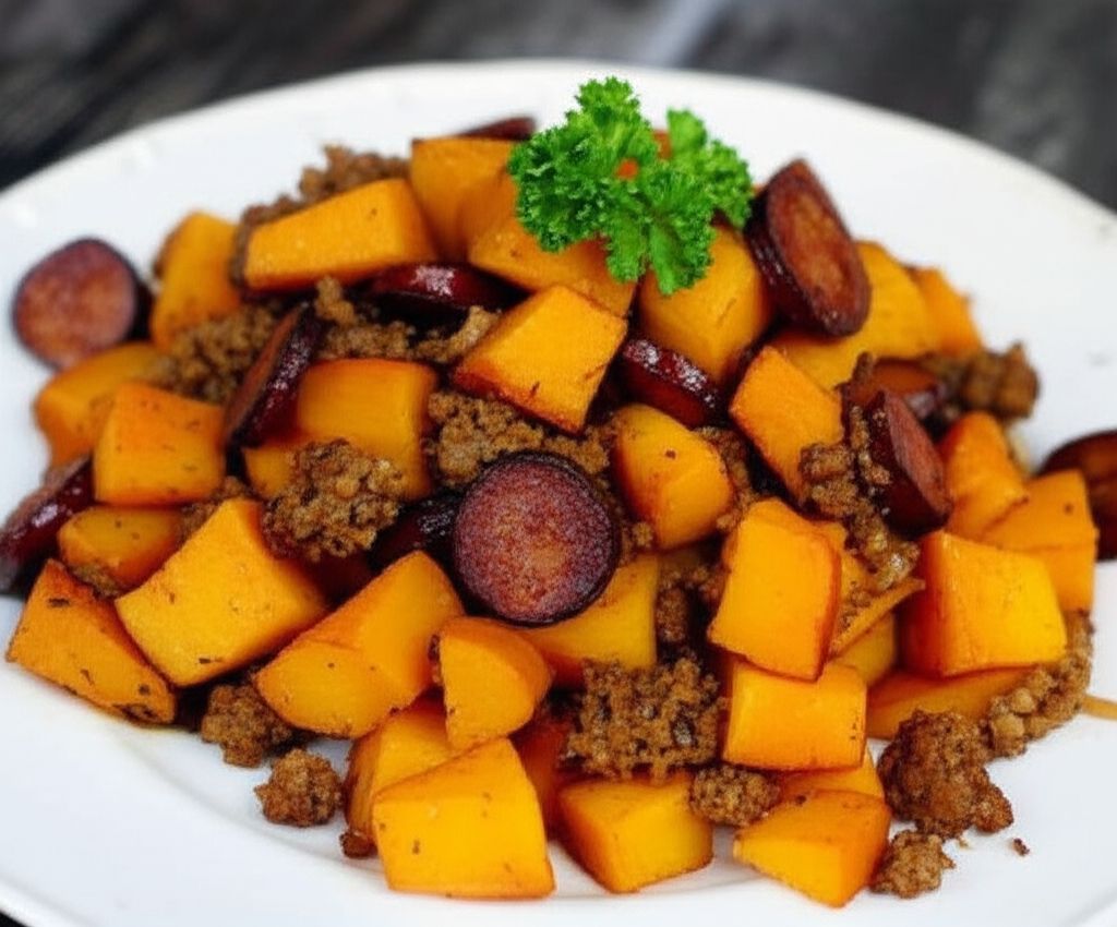 Sweet Potato and Chorizo Hash