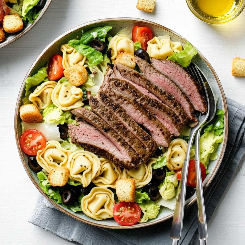 Tortellini, Steak, and Caesar