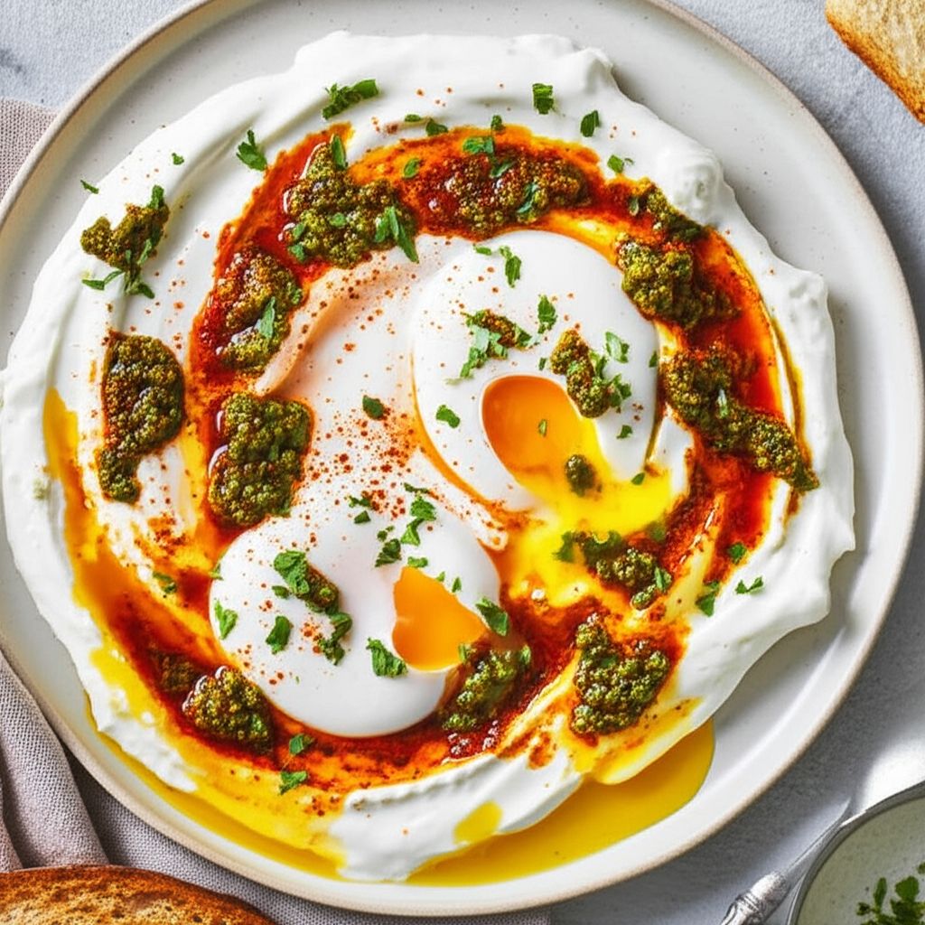 Turkish Eggs (Cilbir)