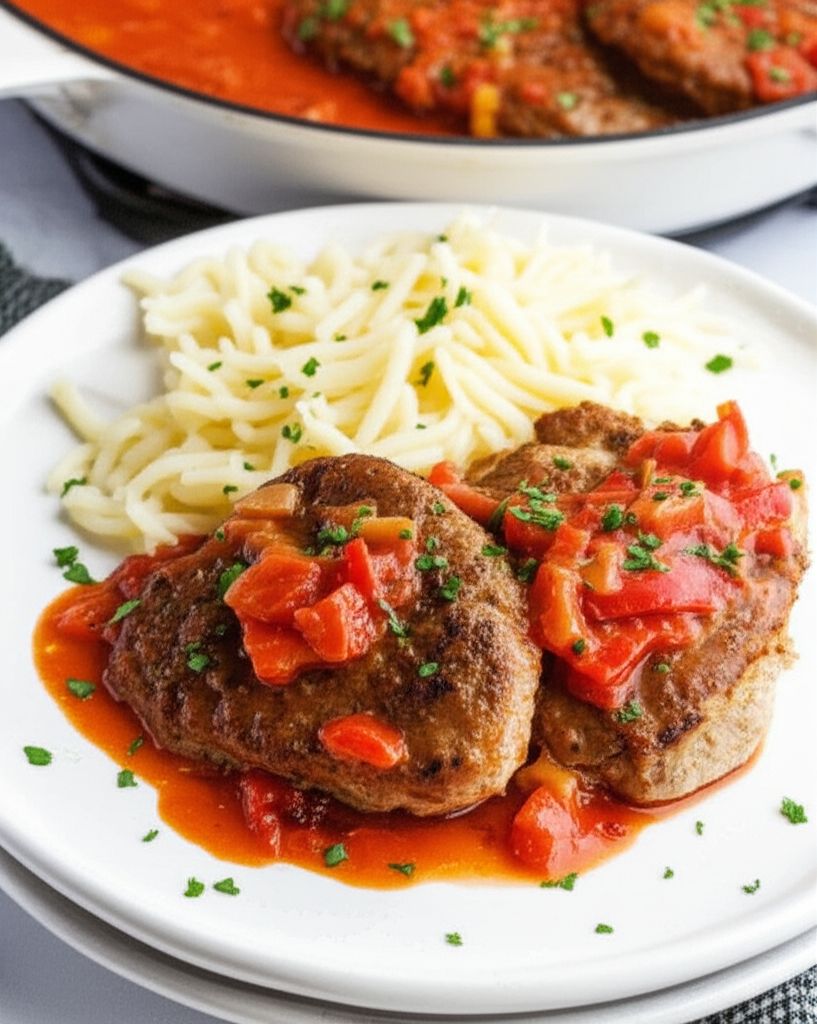 Veal Scallopini in a Sweet Red Pepper Sauce