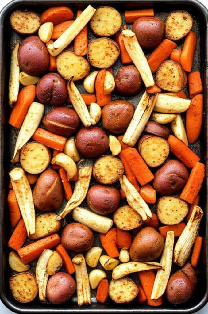Absolutely Delicious Baked Root Vegetables