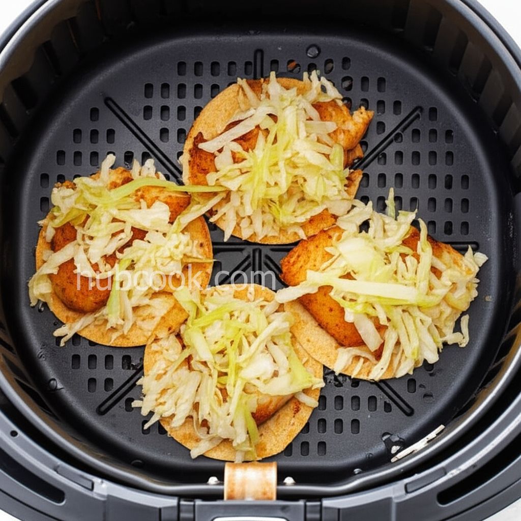 Air Fryer Crispy Fish Tacos with Slaw