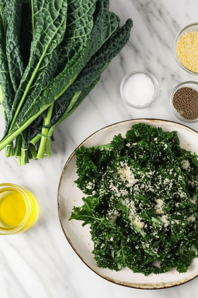 Air Fryer Kale Chips with Parmesan