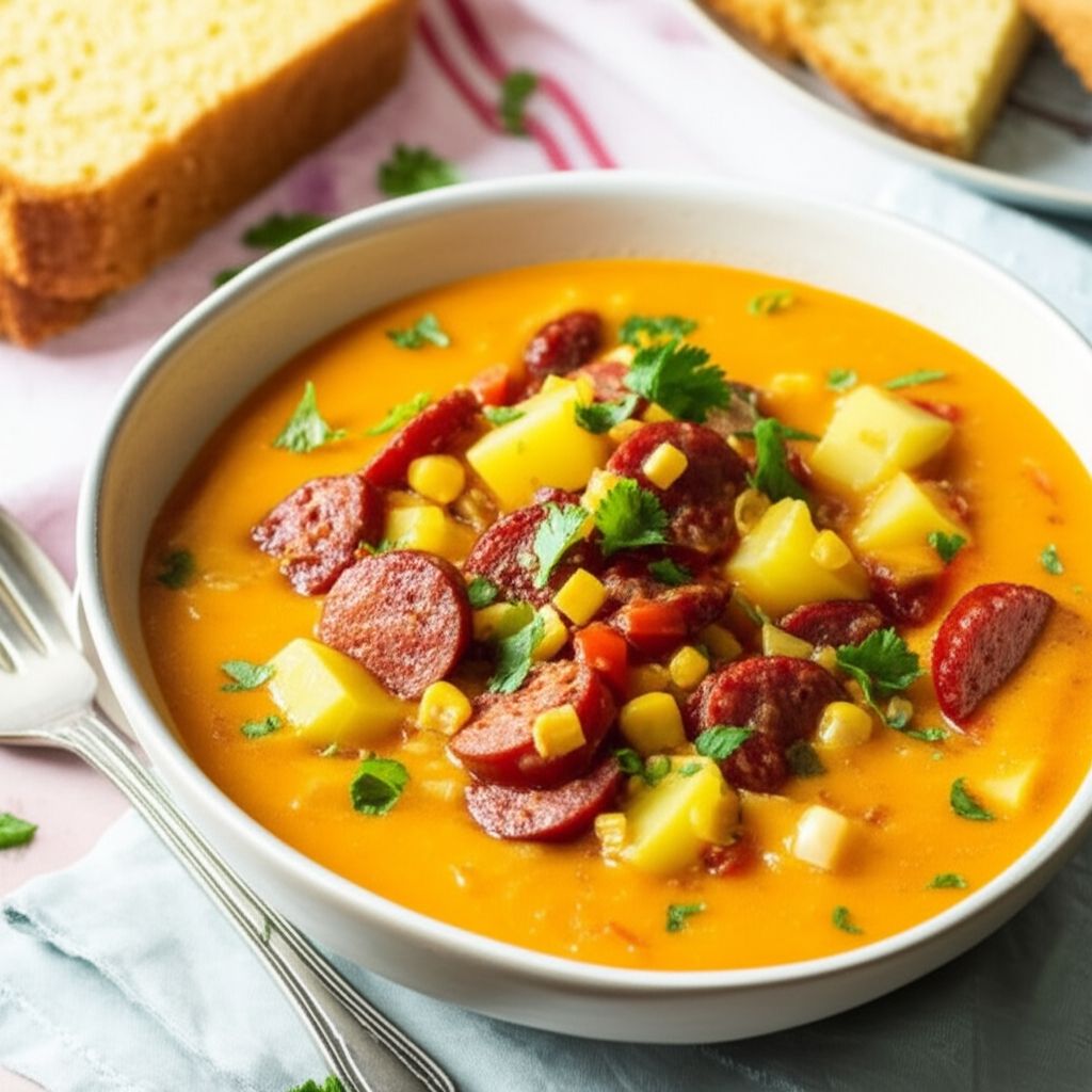 Andouille Sausage and Corn Chowder