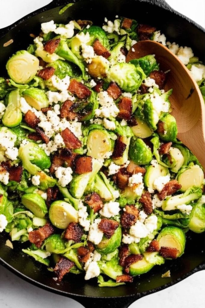 Bacon and Blue Brussels Sprouts