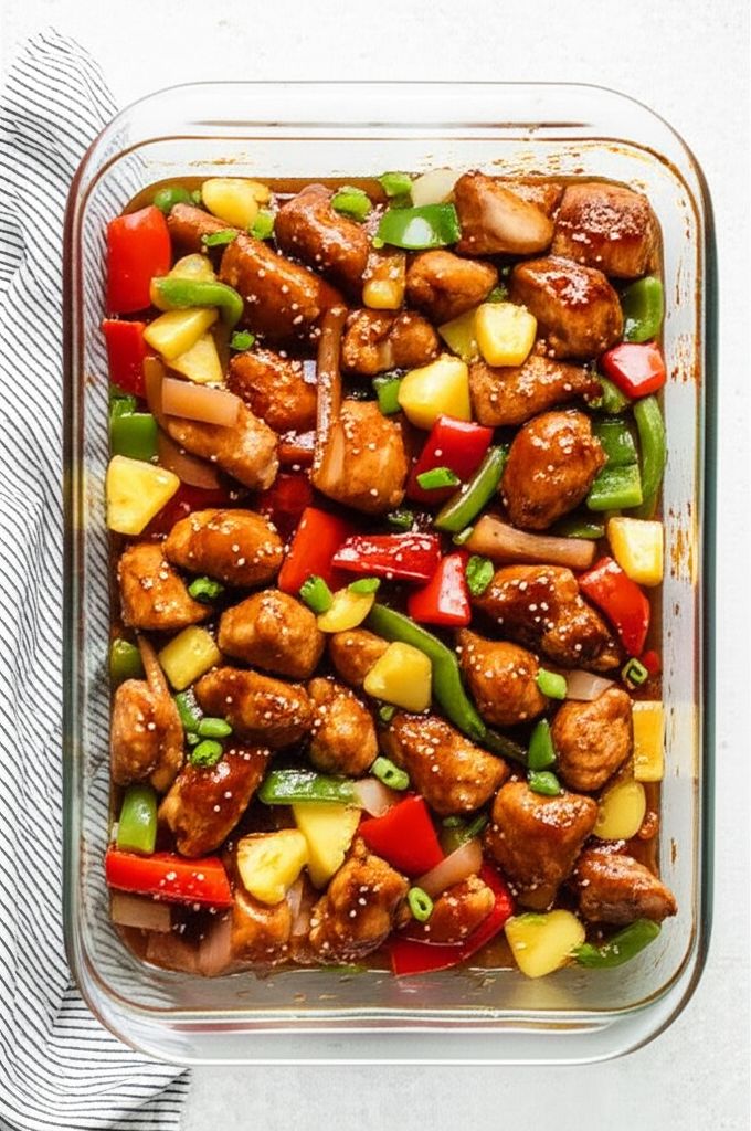 Baked Sweet and Sour Chicken Thighs with Pineapple