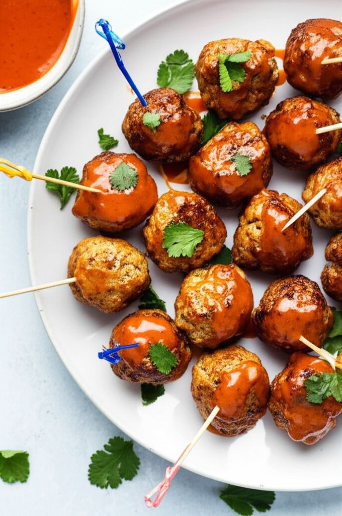 Bang Bang Sriracha Cocktail Meatballs