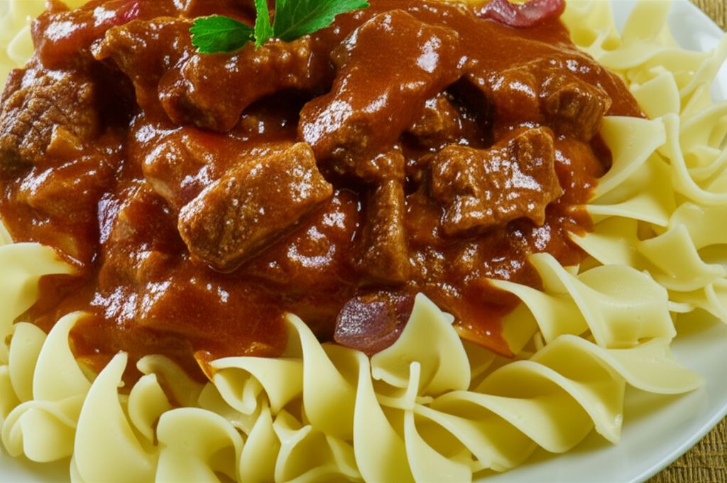 Beef Paprika and Noodles