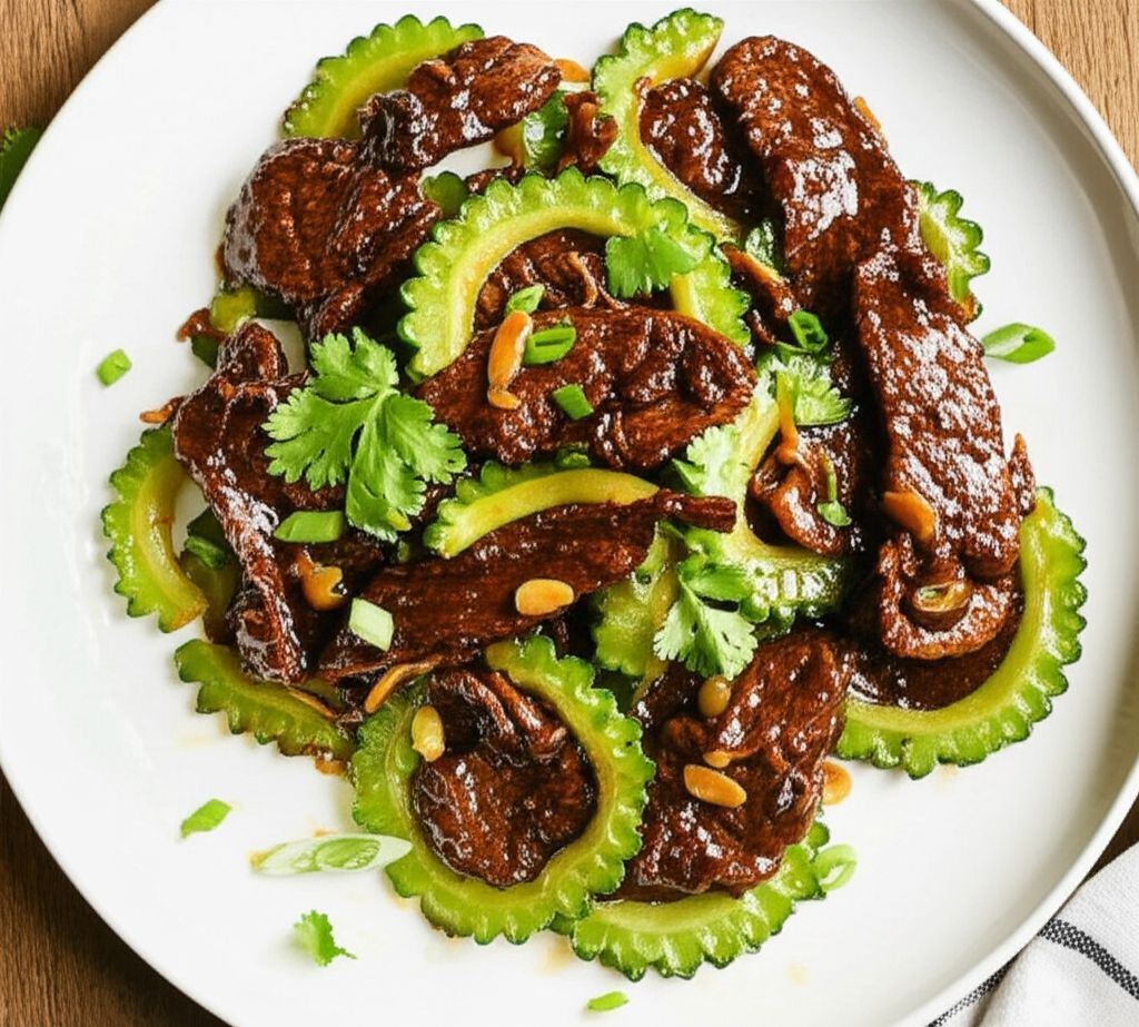 Bitter Melon and Black Bean Sauce Beef
