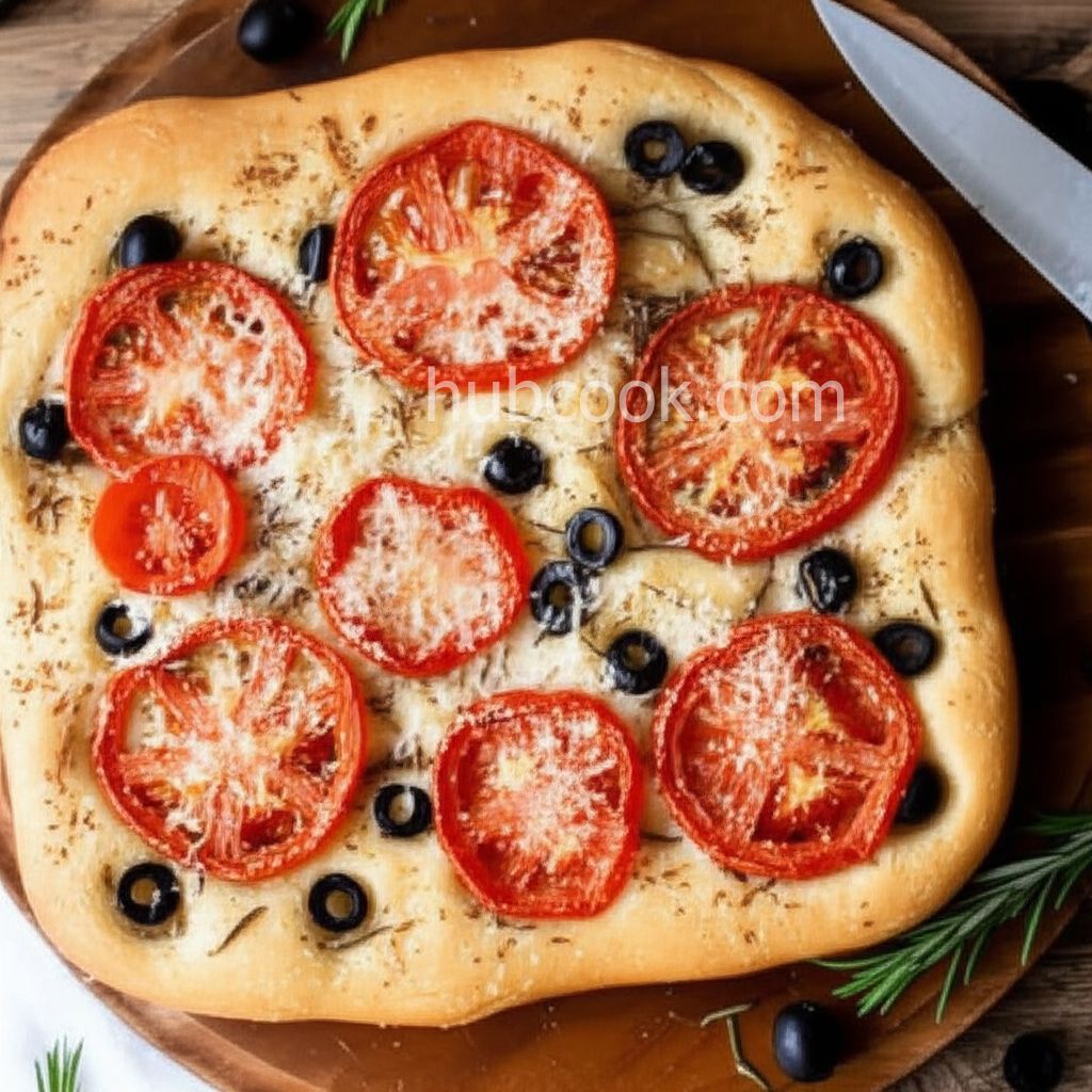 Black Olive and Rosemary Focaccia