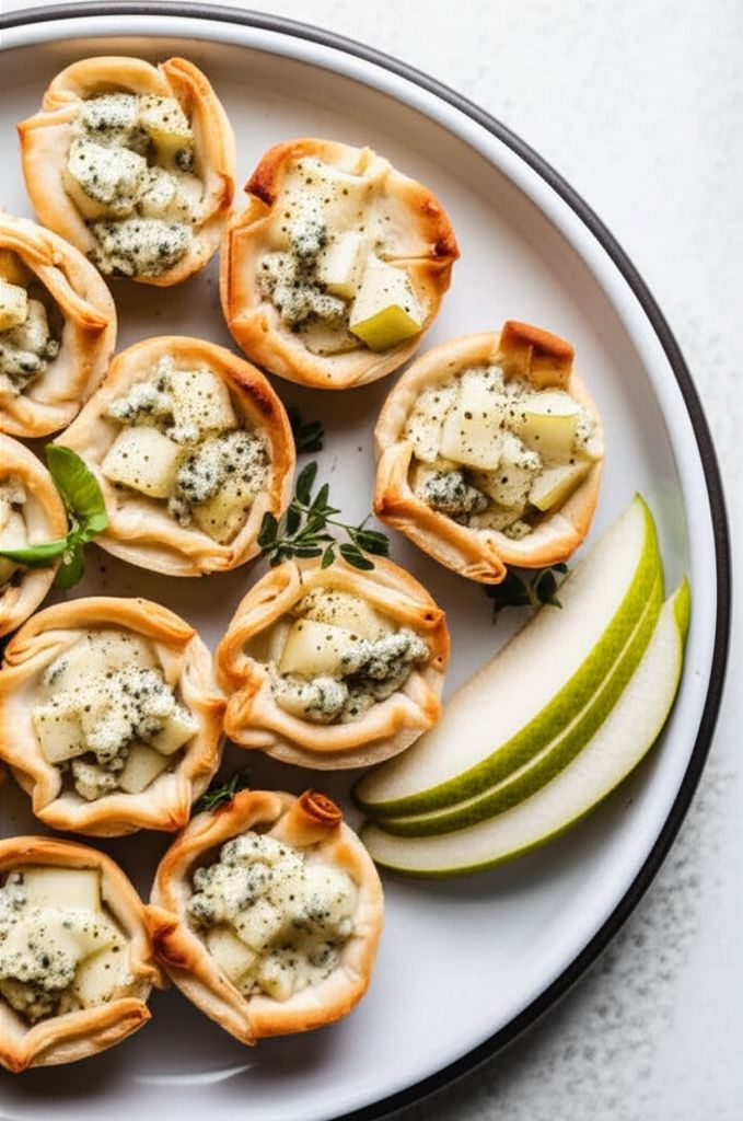 Blue Cheese and Pear Tartlets