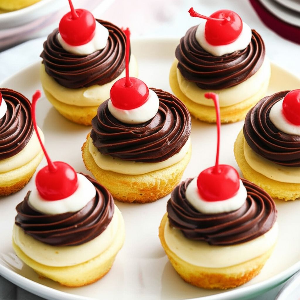 Boston Creme Mini-Cupcakes