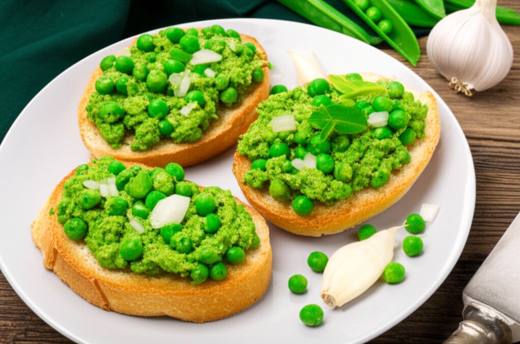 Bruschetta with Peas and Mint