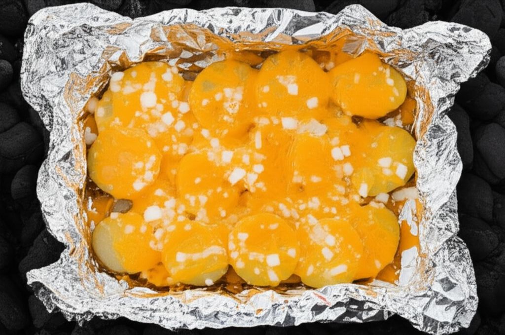 Cheesy Campfire Potatoes
