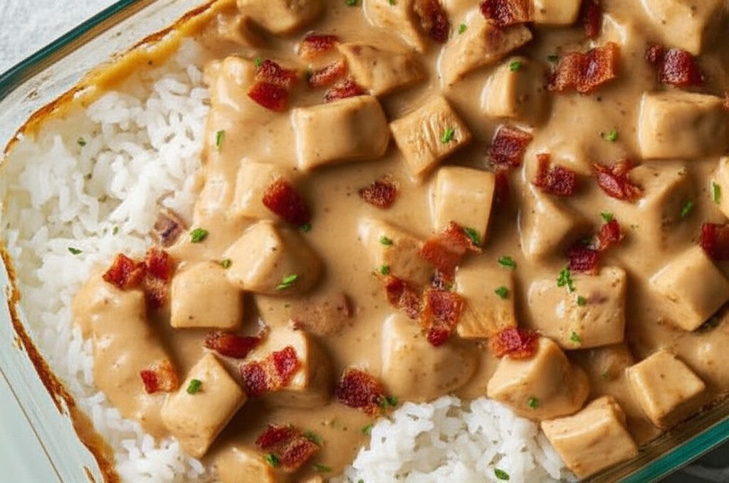 Chicken and Rice in Creamy Sauce