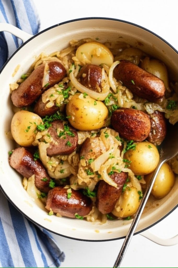 Chicken Apple Sausage with Cabbage