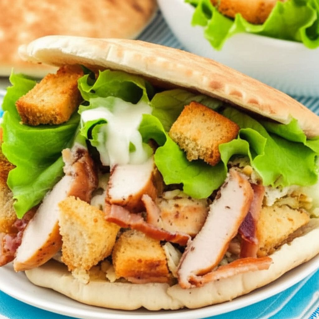 Chicken Caesar Pitas