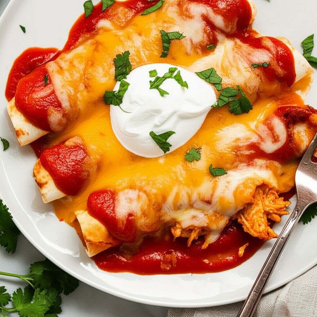 Chicken Enchiladas with Cream Cheese