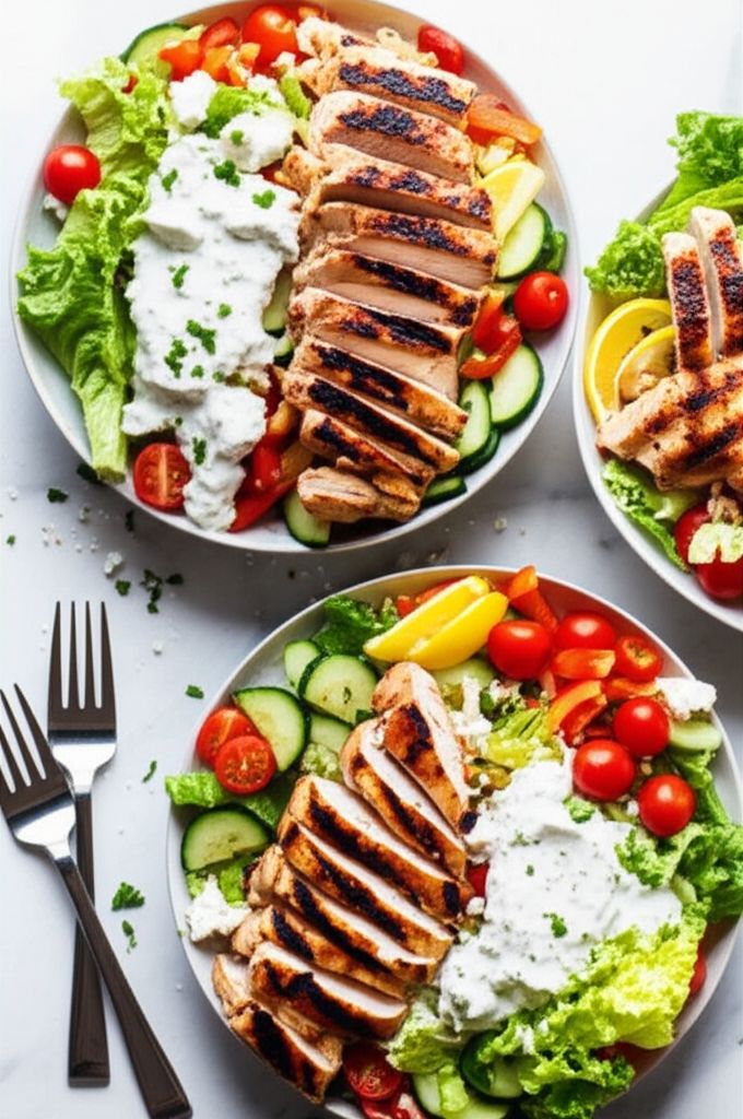Chicken Souvlaki Salad