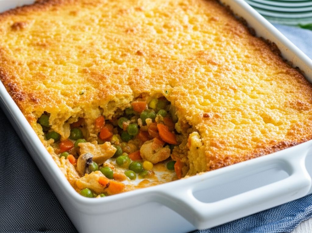 Cornbread and Chicken Thigh Casserole