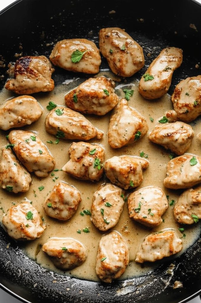Creamy Garlic Butter Chicken Bites