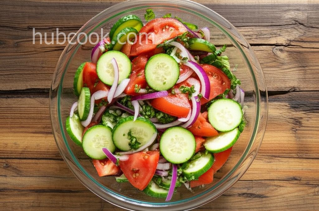 Cucumber, Tomato, and Red Onion Salad