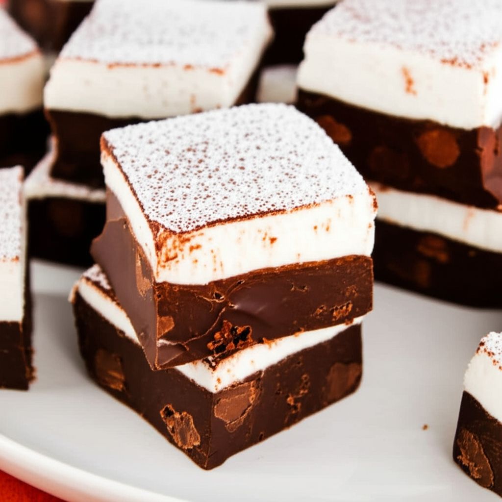 Double-Decker Marshmallow Fudge