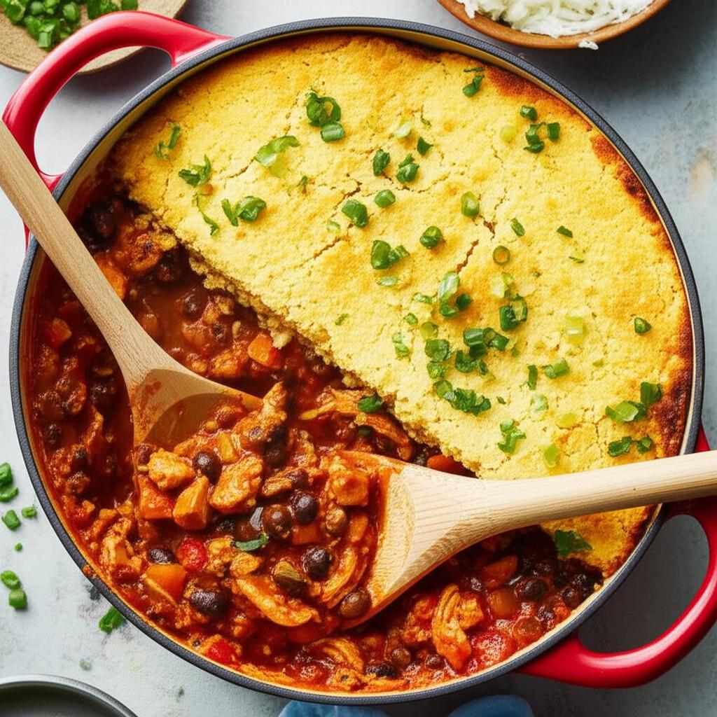 Dutch Oven Southwestern Chicken Pot Pie