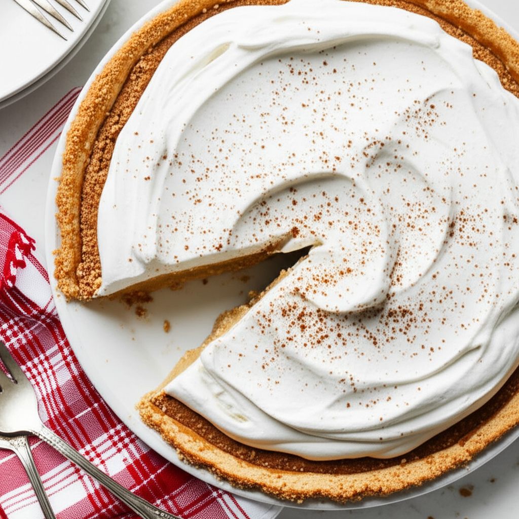 Eggnog Cream Pie with Gingersnap Crust