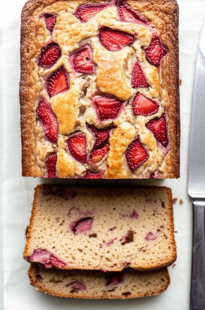 Fresh Strawberry Banana Bread