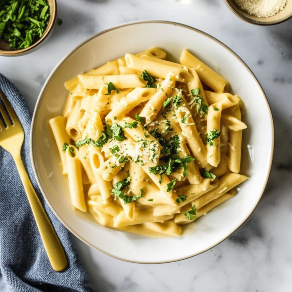 Garlicky Vodka Alfredo