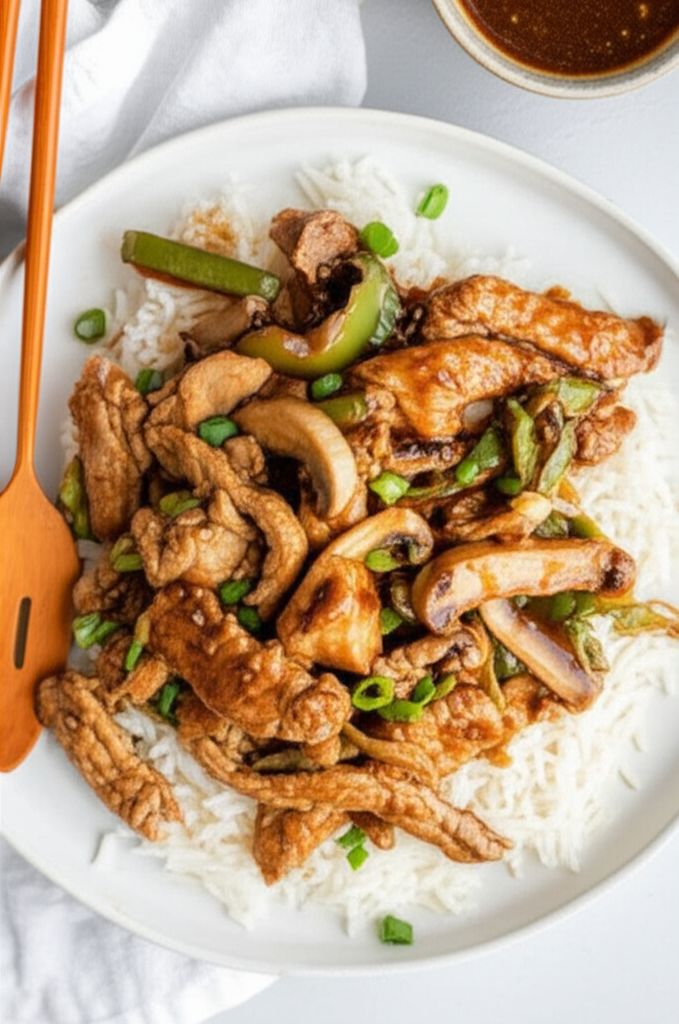 Ginger Pork Stir Fry (with Mushroom)