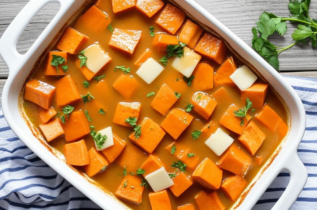 Gingered Sweet Potatoes with Orange Juice