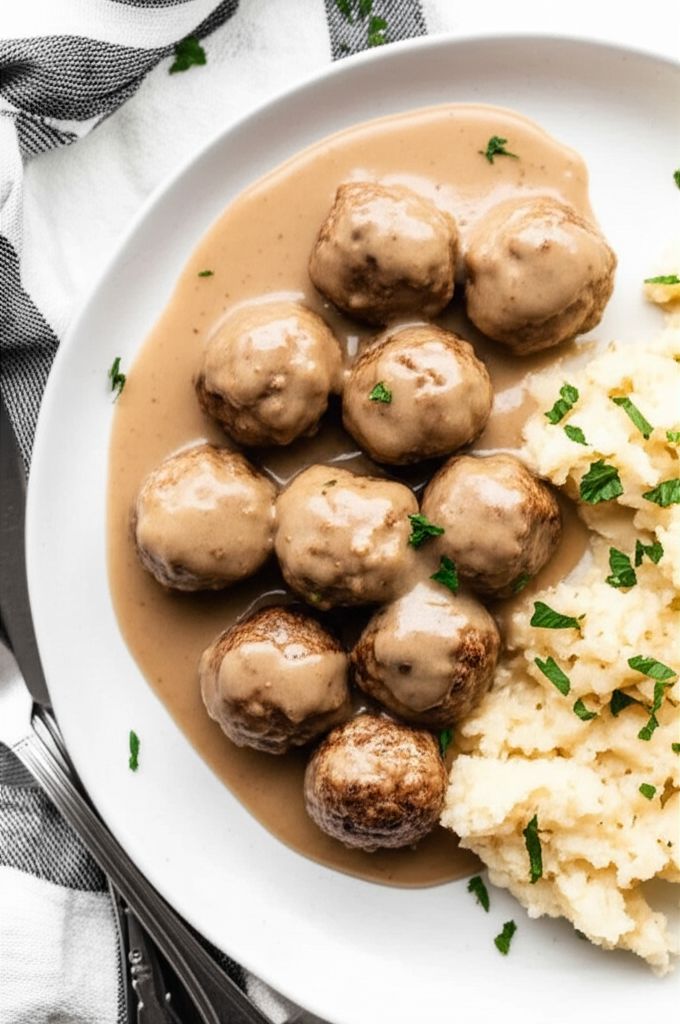 Grandma's Swedish Meatballs and Gravy