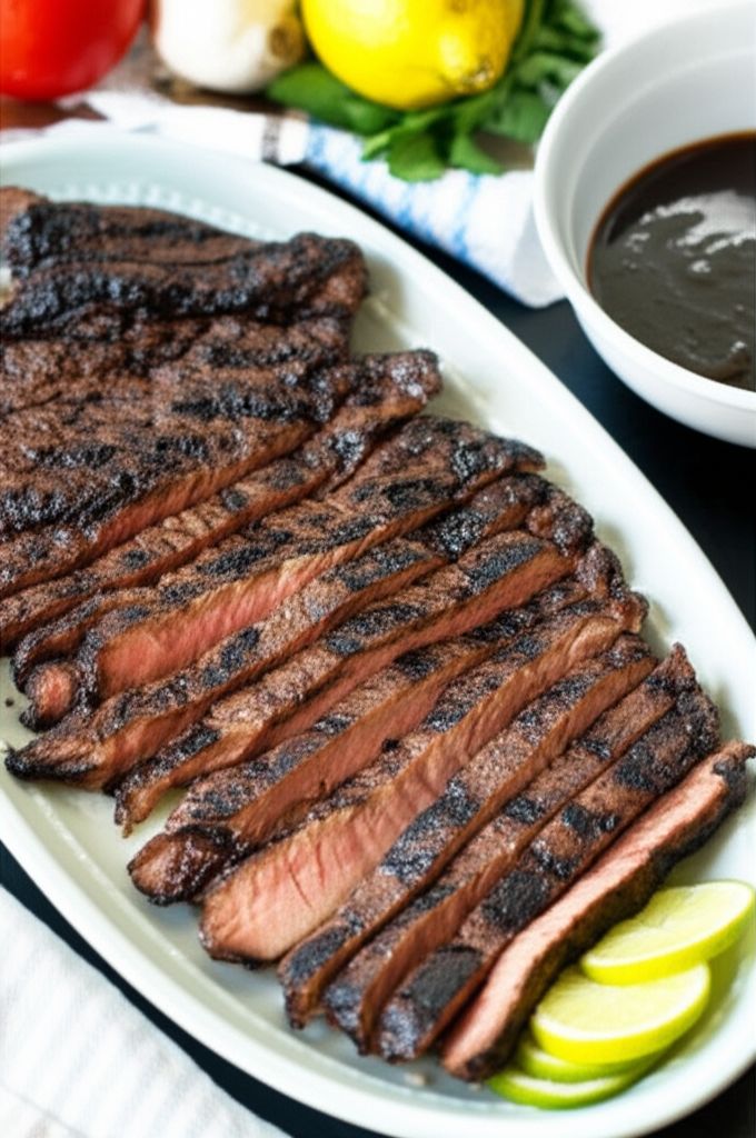 Grilled Coffee and Cola Skirt Steak