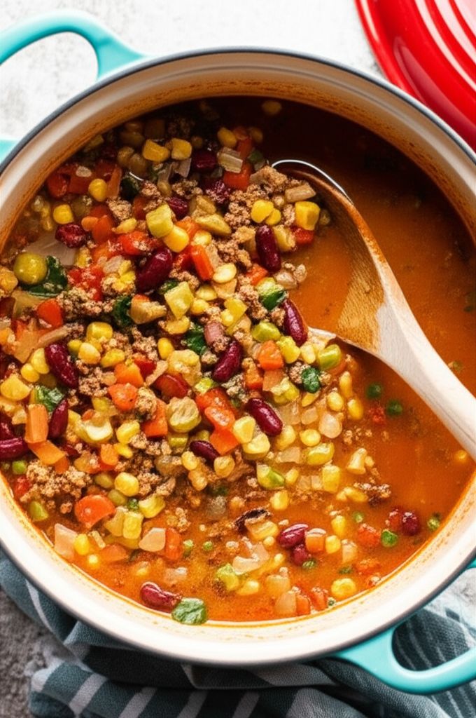 Ground Beef and Vegetable Soup